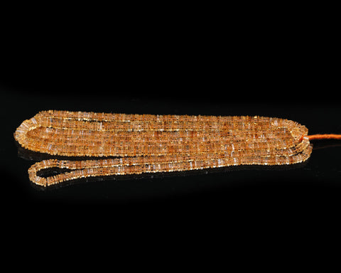 Citrine Brown Square Chips Faceted Natural Beads 16 Inches Strands