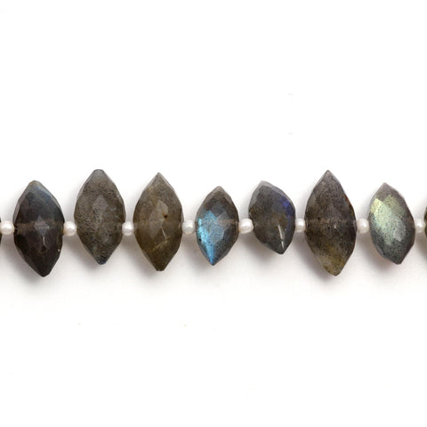 Labradorite Dew Dorp Faceted Natural Bead 8 Inches Strands