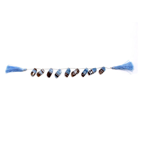 Owyhee Opal Curved Marquise Faceted Natural Beads 8 Inches Strands