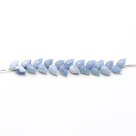 Blue Opal Blue Drop Faceted Natural Beads 4 Inches Strands