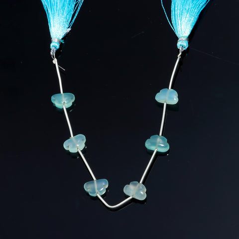Aquamarine Butterfly Faceted Natural Beads 8 Inches Strands