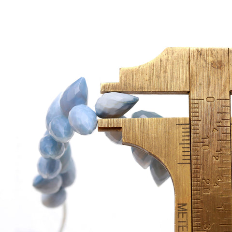 Blue Opal Blue Drop Faceted Natural Beads 4 Inches Strands