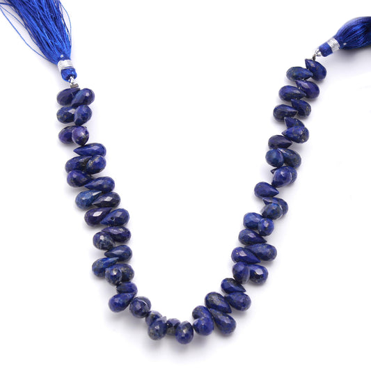 Lapis Blue Nuggets Rough 8 x12 MM Mystic Coating Beads With 8 Inches Strands