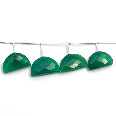 Green Onyx Surface Drill Smooth Natural Beads Necklace 8 Inches Strands