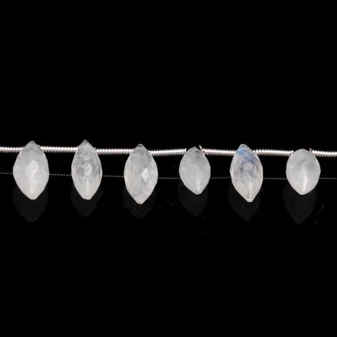 Rainbow Moonstone White Dew Drops Carving Natural Beads