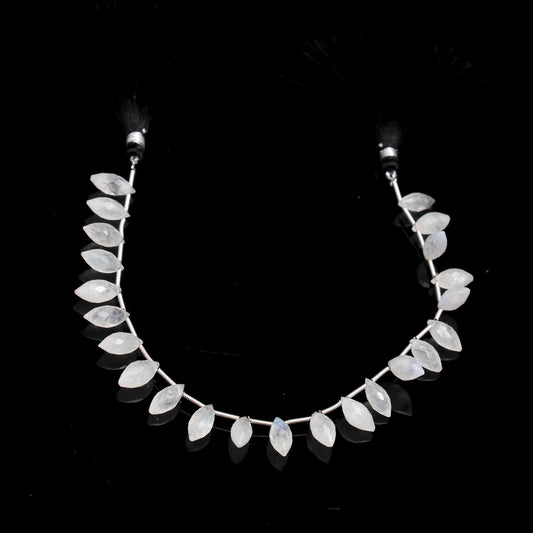 Rainbow Moonstone White Dew Drops Carving Natural Beads