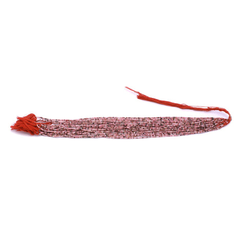 Ruby Shaded Red Round Faceted Natural Beads 12 Inches Strands