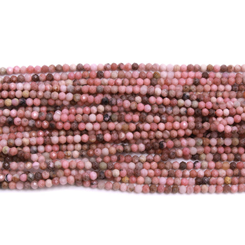 Ruby Shaded Red Round Faceted Natural Beads 12 Inches Strands