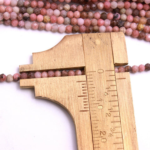 Ruby Shaded Red Round Faceted Natural Beads 12 Inches Strands