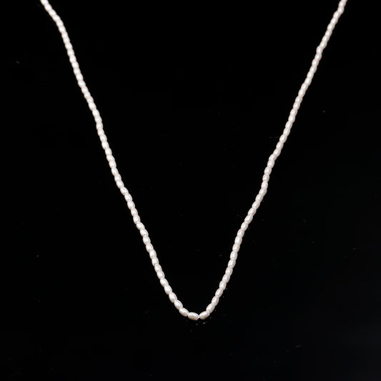 Pearl White Rice Carving Natural Beads 12 Inches Strands