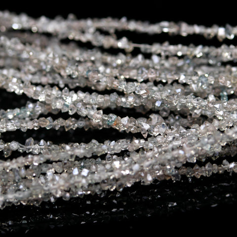 Herkimer Diamond Quartz Brown Dyed Raw Smooth Natural Beads 16 Inches