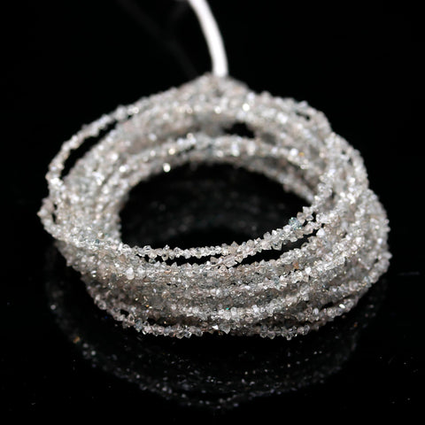 Herkimer Diamond Quartz Brown Dyed Raw Smooth Natural Beads 16 Inches
