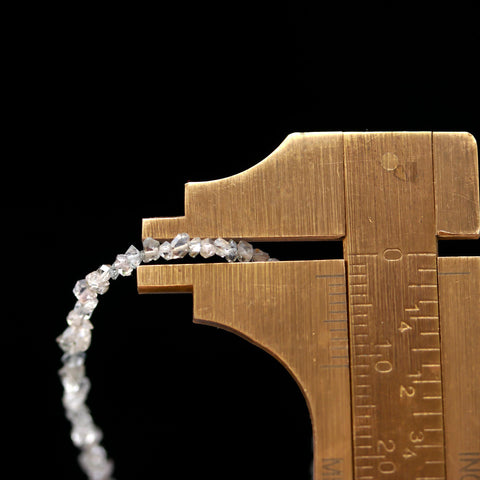 Herkimer Diamond Quartz Brown Dyed Raw Smooth Natural Beads 16 Inches
