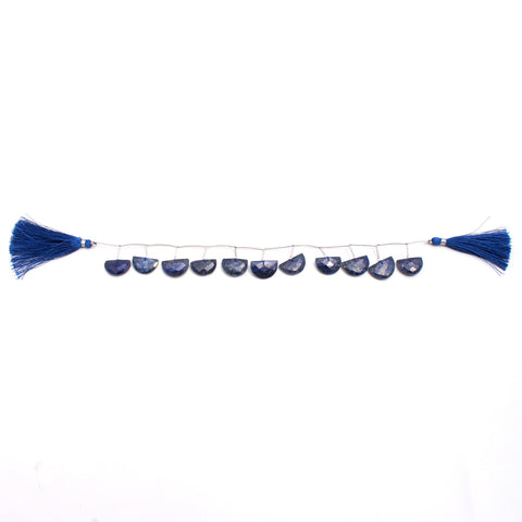 Lapis Lazuli Beads D Shape Faceted Natural Beads 8 Inches Strands
