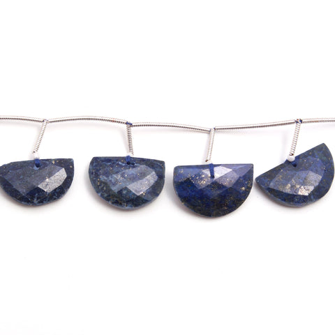 Lapis Lazuli Beads D Shape Faceted Natural Beads 8 Inches Strands