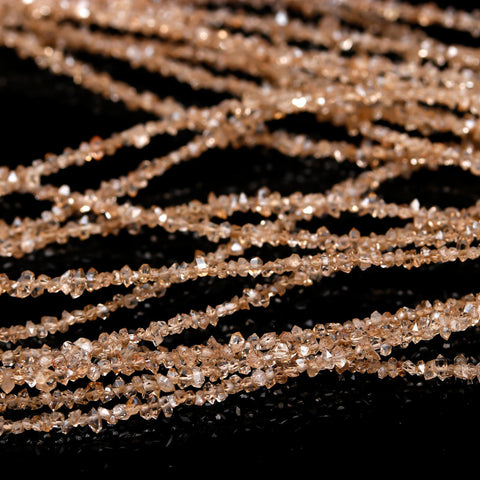 Herkimer Diamond Coffee Quartz Raw Smooth Natural Beads 16 Inches