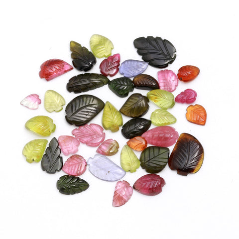 Multi Tourmaline Multi Color Leaf Faceted Natural Beads 8 Inches Strands