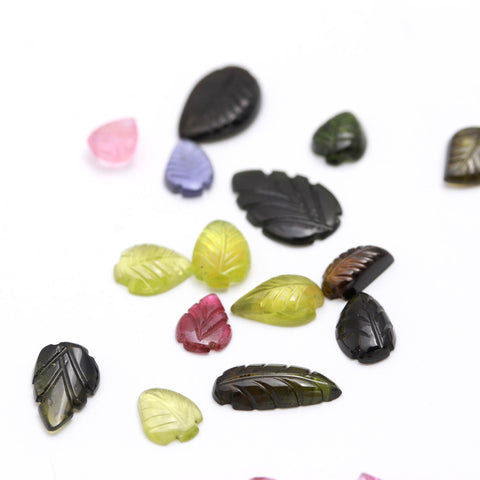 Multi Tourmaline Multi Color Leaf Faceted Natural Beads 8 Inches Strands