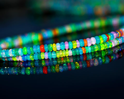 Multi Colol Ethiopian Multi Color Rondell Faceted Natural Beads 16 Inches Strands