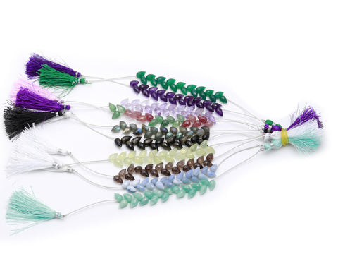 Multi Color Unusual Drill Collection Faceted Drop Natural Beads 4  Inches Strands