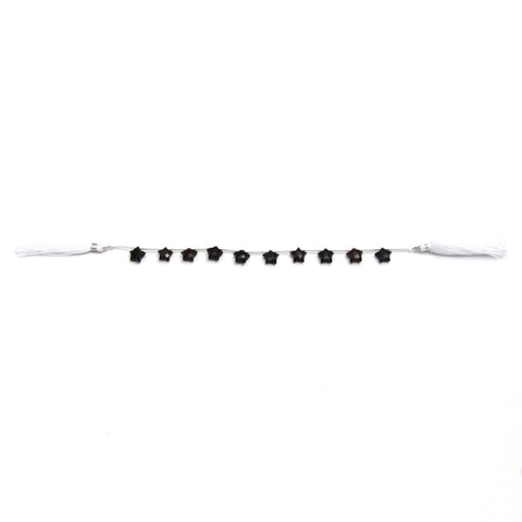 Smoky Quartz Black Star Faceted Natural Beads 8 Inches Strands