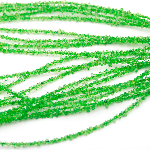 Green Herkimer Diamond Quartz Raw Smooth Natural Beads 16 Inches
