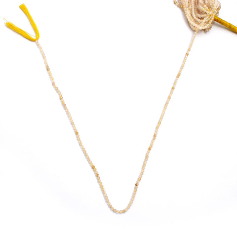 Golden Rutilated Quartz Round Faceted Natural Beads 12 inches strands