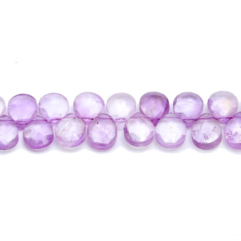 Amethyst Purple Drop Faceted Natural Beads 8 Inches Strands