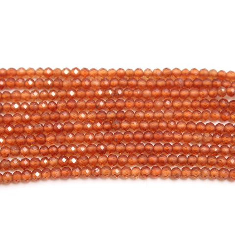 Carnelian Orange Cube Faceted Natural Beads 12 Inches Strands