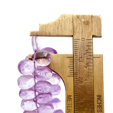 Amethyst Purple Drop Faceted Natural Beads 8 Inches Strands