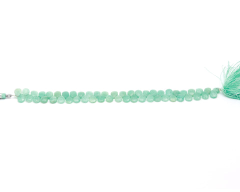 Amazonite Green Dew Drop Faceted Natural Beads 8 Inches Strands
