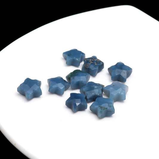 Blue Opal Blue Star Smooth Natural 15 MM Stone