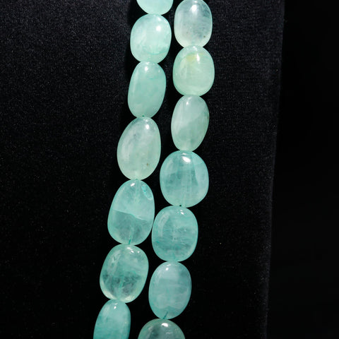 Russian Emerald Green Oval Faceted Natural Beads Necklace 22 Inches Strands