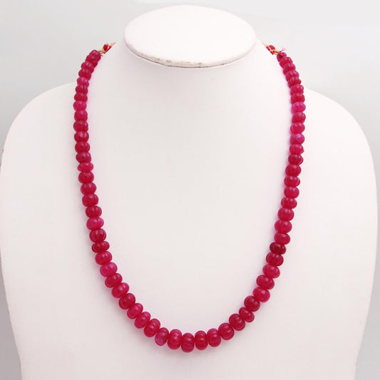 Pink Watermelon Craving Faceted Natural Beads 22 Inches Strands