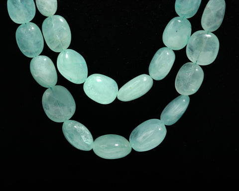 Russian Emerald Green Oval Faceted Natural Beads Necklace 22 Inches Strands