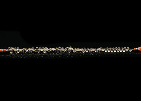 Citrine Brown Drop Faceted Natural Beads 8 Inches Strands