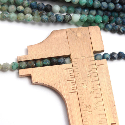 Emerald Green Round Carving Natural Beads 12 Inches Strands