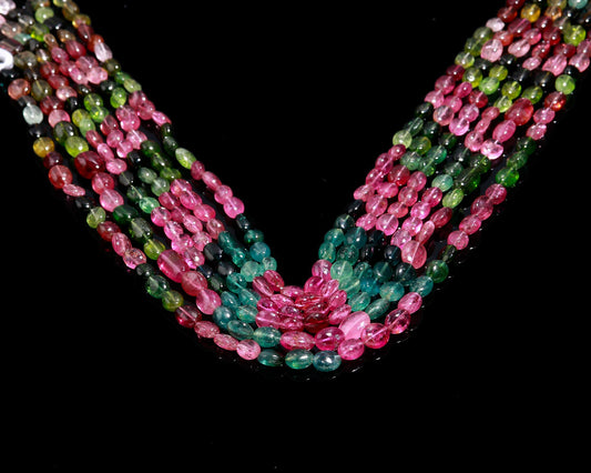 Watermelon Smooth Natural Beads Necklace 13 Inches Strands