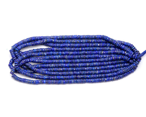 Lapis Lazuli Beads Tire Faceted 5 MM Natural Beads 16 Inches Strands