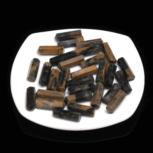 Tigers Eye Brown Pencil Carving Natural Stone