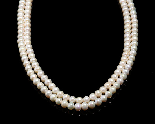 Pearl White Star Carving Natural Beads 12 Inches Strands