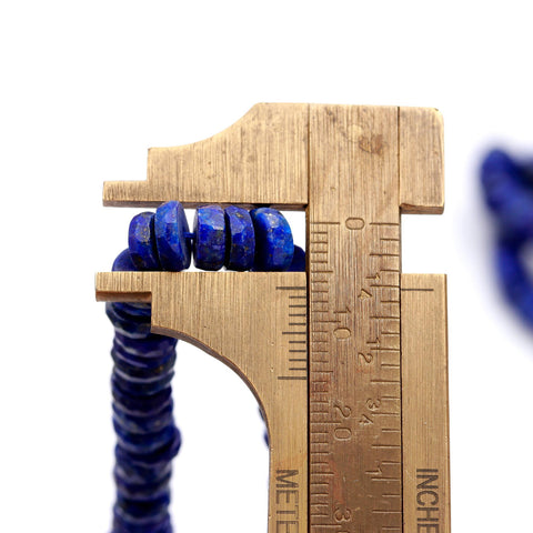 Lapis Lazuli Beads Tire Faceted 5 MM Natural Beads 16 Inches Strands