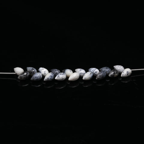 Dendrite Opal Black Drop Faceted Natural Beads 4 Inches Strands