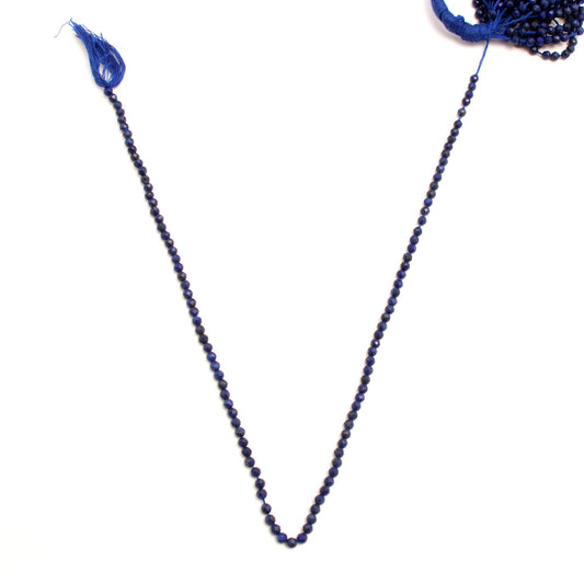 Lapis Lazuli Beads Round Faceted Natural Beads 12 Inches Strands