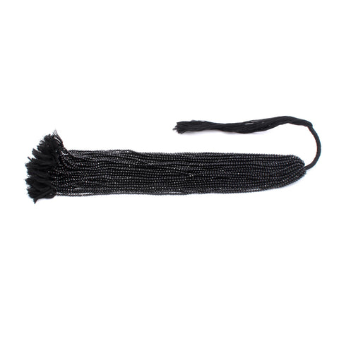 Black Spinel  Shine Round  Faceted Coating Beads 12 Inches Strands