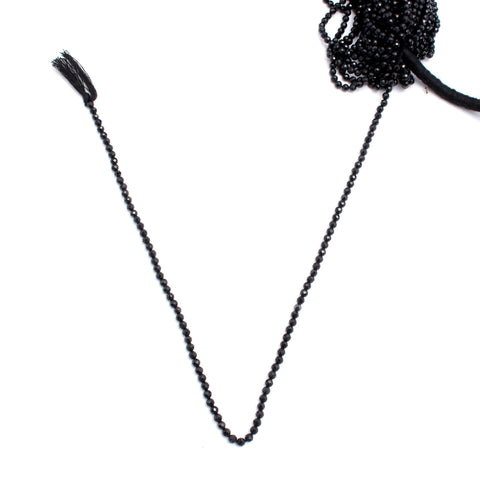 Black Spinel  Shine Round  Faceted Coating Beads 12 Inches Strands