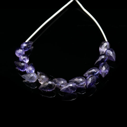 Iolite Blue Drop Smooth Natural Beads 4 Inches Strands