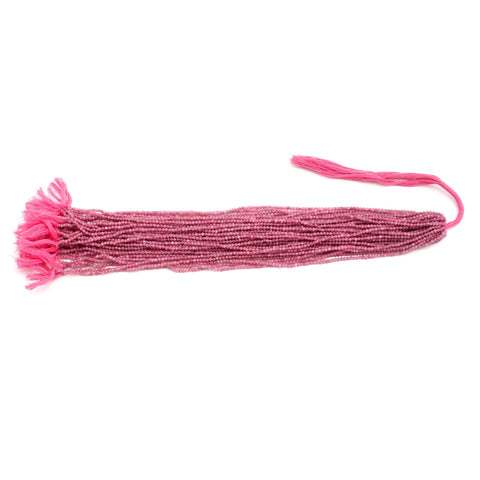 Pink Tourmaline Shaded Pink Round Faceted Natural Beads 12 Inches strands