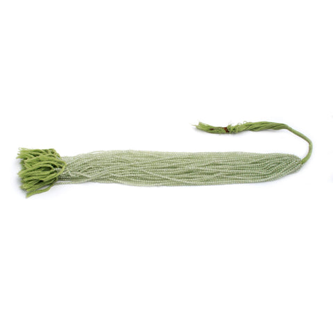 Prehnite Green Round Smooth Natural Beads 12 Inches Strands
