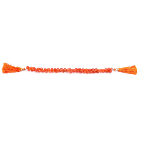 Carnelian Orange Onion Carving Natural Beads 8 Inches Strands